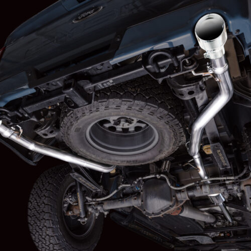Alternative view of AWE Tuning Cat-Back w/ Chrome Silver Tips for 2021+ Ford F150 Tremor w/ Bumper Cutouts 0FG Non-Resonated