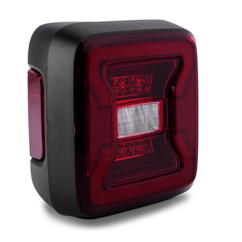 Raxiom for 2018-2022 Jeep Wrangler JL LED Tail Lights- Black Housing - Red Lens - Image 4