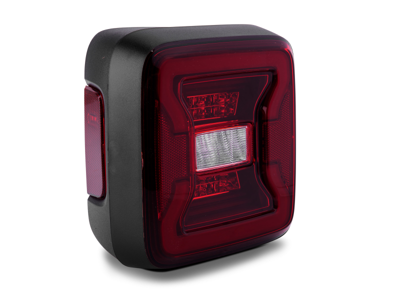 Raxiom for 2018-2022 Jeep Wrangler JL LED Tail Lights- Black Housing - Red Lens - Image 4