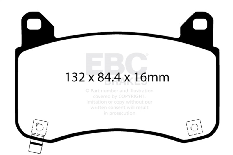 EBC 2020+ Tesla Model Y Electric Performance Bluestuff Front Brake Pads - Image 3