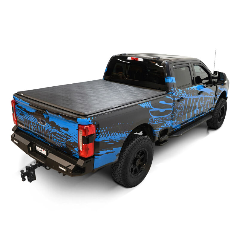 Westin 17-24 Ford F-250/350 Super Duty 6.75ft. Bed Soft Tri-Fold Tonneau Cover - Black - Image 7