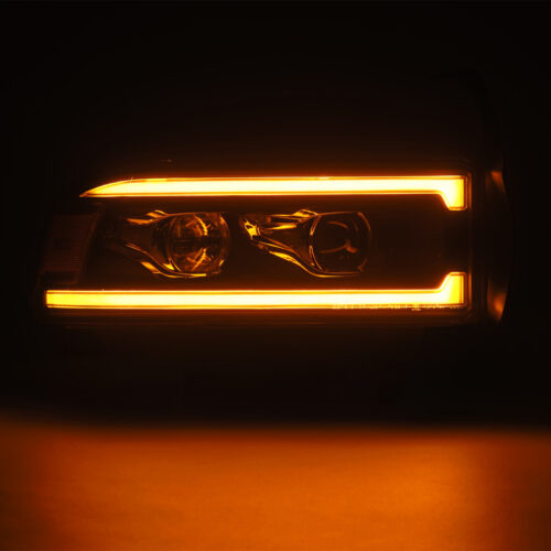 AlphaRex 94-01 RAM 1500 LUXX LED Proj Headlights Blk w/Activ Light/Seq Signal/SB DRL - Image 4