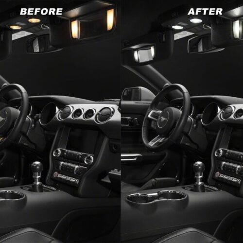 Raxiomfor 2015-2023 Ford Mustang Axial Series Stage 2 Interior LED Lighting Kit- Cool White - Image 5