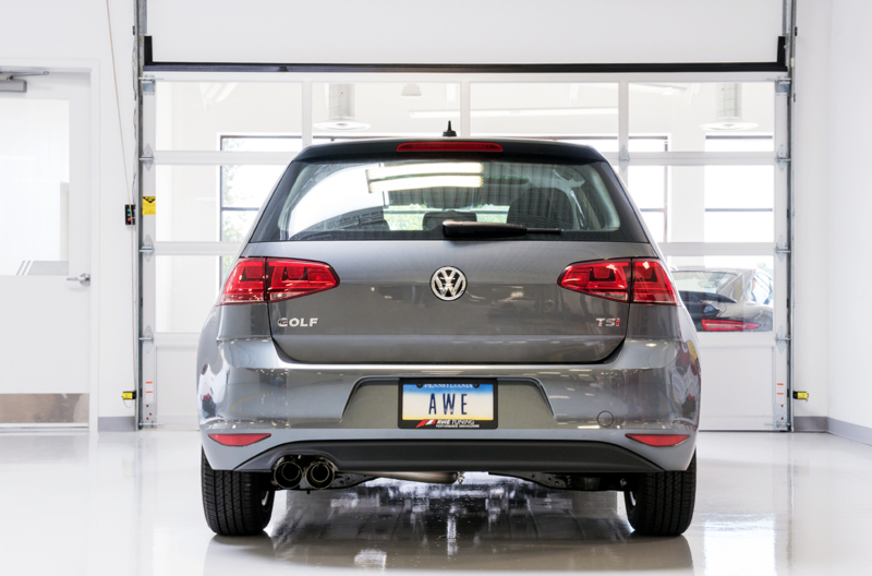 AWE Tuning Track Edition Exhaust w/Diamond Black Tips (90mm) for VW MK7 Golf 1.8T - Image 3