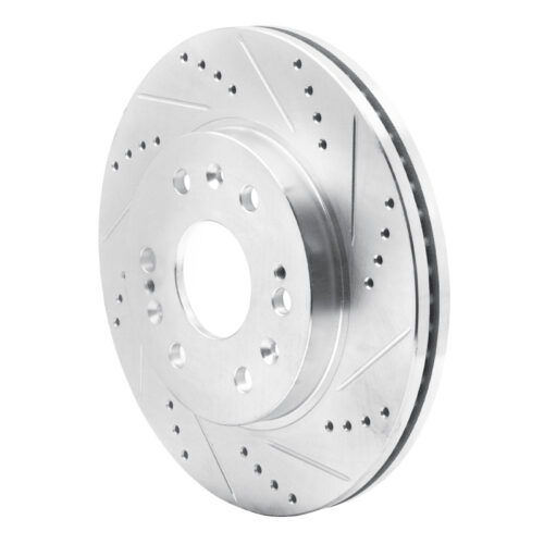 Alternative view of R1 Concepts for 05-19 Chevrolet Silverado 1500 Front Right Drilled & Slotted Silver Brake Rotor