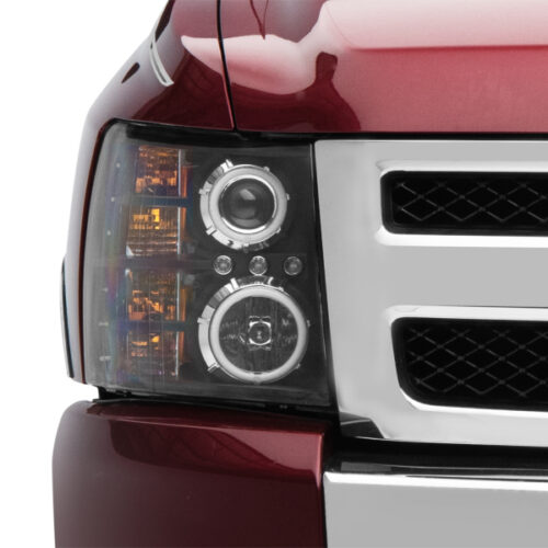 Raxiom for 2007-2013 Silverado 1500 Super White LED Halo Projector Headlights- Black Housing (Clear Lens) - Image 5