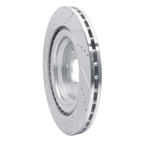 R1 Concepts for 14-20 Cadillac Escalade Front Right Drilled & Slotted Silver Brake Rotor - Image 4