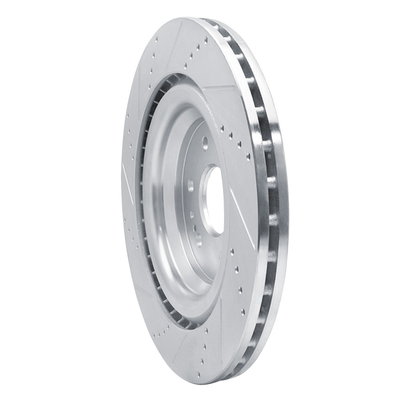 R1 Concepts for 14-20 Cadillac Escalade Front Right Drilled & Slotted Silver Brake Rotor - Image 4