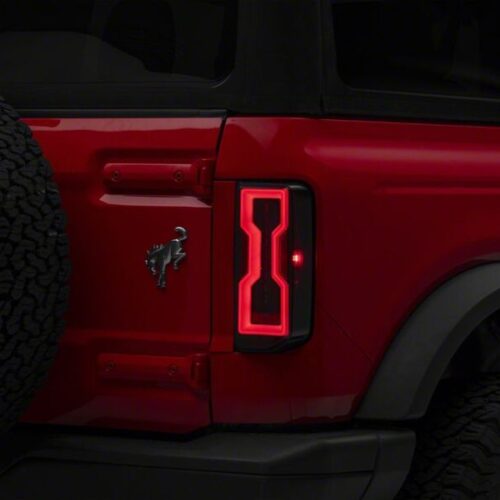 Raxiom for 2021-2026 Ford Bronco Axial Series LED Tail Lights- Black Housing- Smoked Lens