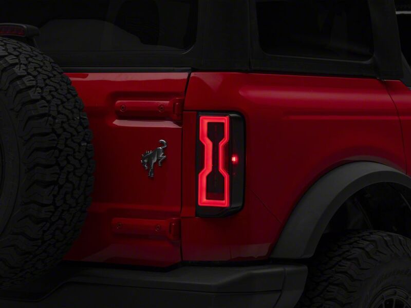 Raxiom for 2021-2026 Ford Bronco Axial Series LED Tail Lights- Black Housing- Smoked Lens