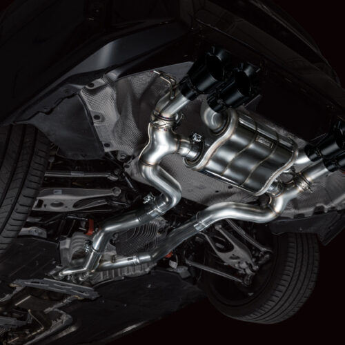 Alternative view of AWE Tuning SwitchPath Edition Exhaust - Diamond Black Tips for 23-24 BMW G87 M2