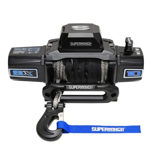 Superwinch 10000 LBS 12V DC 3/8in x 80ft Synthetic Rope SX10SR Winch - Semi Gloss Black - Image 6