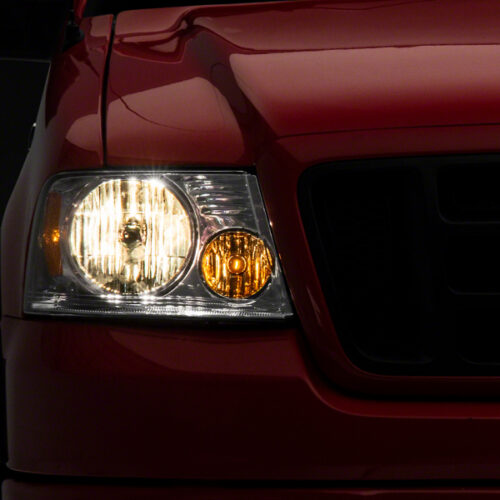 Raxiom for 2004-2008 Ford F-150 Axial Series OEM Style Replacement Headlights- Chrome Housing (Clear Lens)