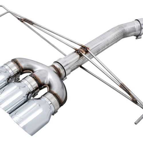 AWE Tuning Track Edition Exhaust w/Front Pipe & Triple Chrome Silver Tips for 2017+ Honda Civic Type R - Image 3