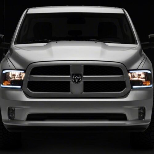 Raxiom for 2009-2018 Dodge RAM 1500/2500/3500 Axial Headlights w/ SEQL LED Bar- Black Housing (Clear Lens) - Image 10
