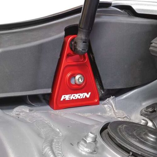 PERRIN 15+ Subaru WRX/STI High-Lift Hood Brackets - Red - Image 4