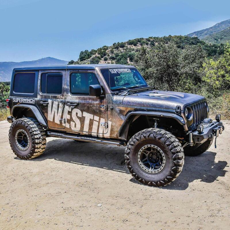 Westin 18-23 Jeep Wrangler JL Unlimited 4dr Rock Slider - Textured Black - Image 4