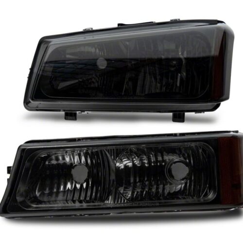 Raxiom for 2003-2006 Chevrolet Silverado 1500 Axial OEM Style Rep Headlights- Chrome Housing- Smoked Lens - Image 3
