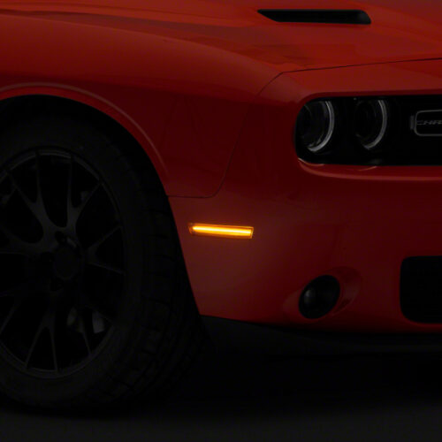 Raxiom for 2015-2023 Dodge Challenger Excluding Widebody Axial Series LED Side Marker Lights- Clear