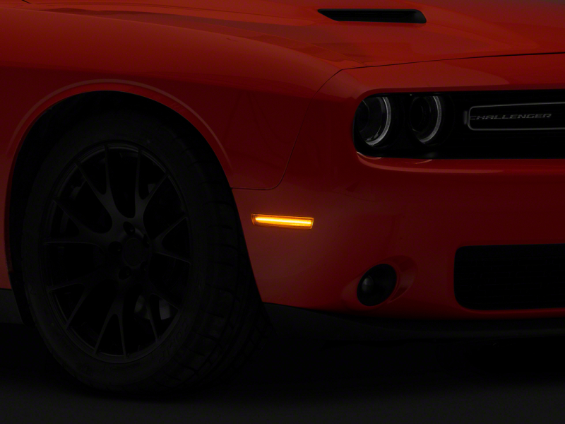 Raxiom for 2015-2023 Dodge Challenger Excluding Widebody Axial Series LED Side Marker Lights- Clear