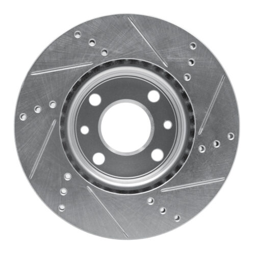 R1 Concepts for 09-19 Dodge Vision (Mexico) Front Left Drilled & Slotted Silver Brake Rotor - Image 5