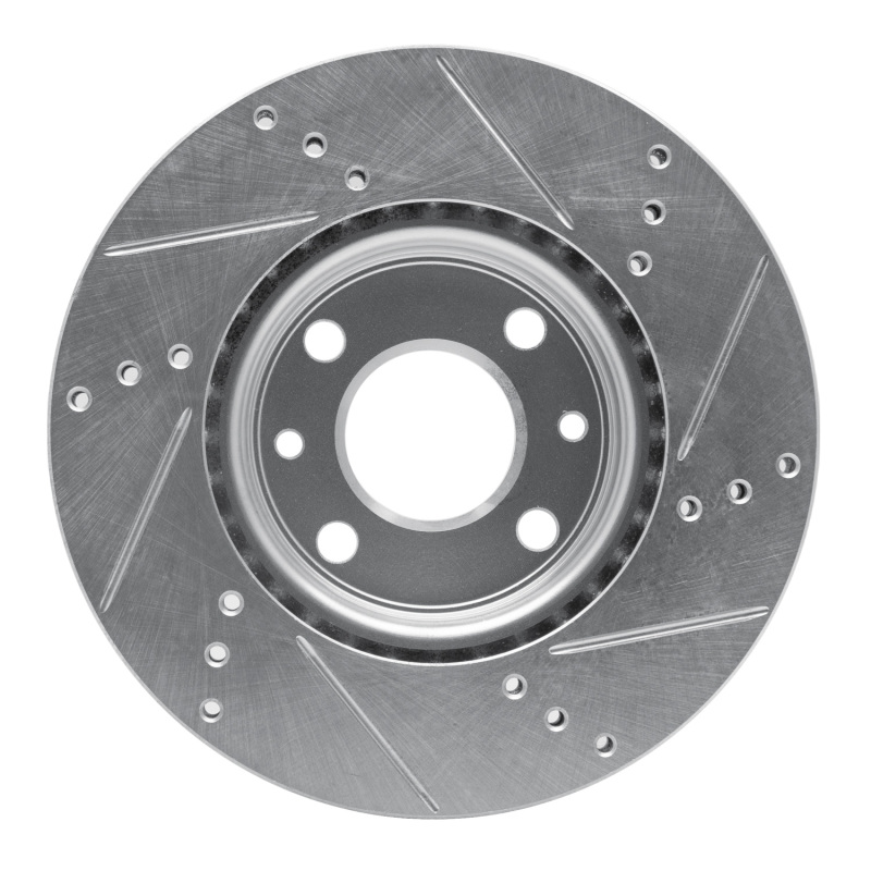 R1 Concepts for 09-19 Dodge Vision (Mexico) Front Left Drilled & Slotted Silver Brake Rotor - Image 5