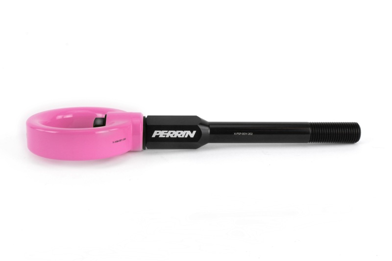 PERRIN 02-07 Subaru WRX/STI Tow Hook Kit (Front) - Hyper Pink - Image 2