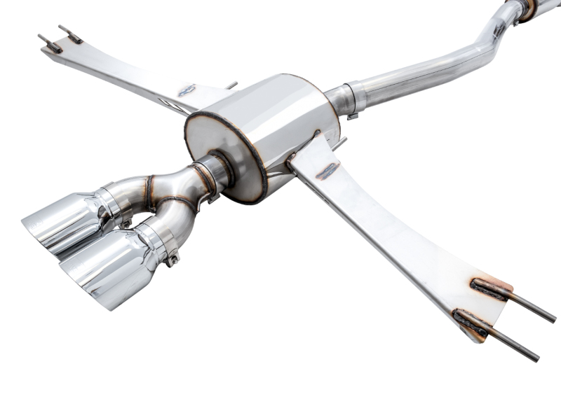 AWE Tuning Touring Edition Exhaust w/Front Pipe & Dual Chrome Silver Tips for 2016+ Honda Civic Si - Image 7