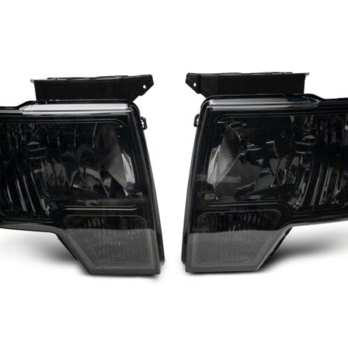 Alternative view of Raxiom for 2009-2014 Ford F-150 Axial OEM Style Rep Headlights- Chrome Housing- Smoked Lens