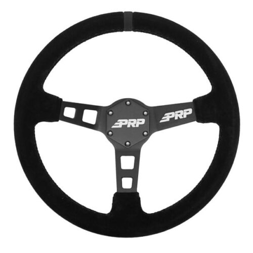 PRP Deep Dish Suede Steering Wheel - Black