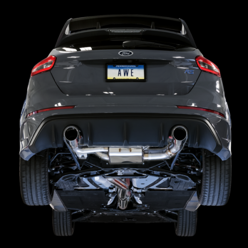 AWE Tuning SwitchPath Cat-Back Exhaust - Diamond Black Tips for Ford Focus RS