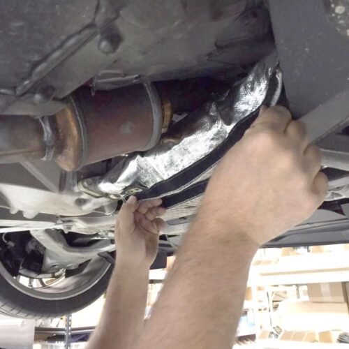 DEI Corvette C7 Oil Cooler Line Sleeves 2in - 2-1/2in x 18in Heat Shroud - Image 10