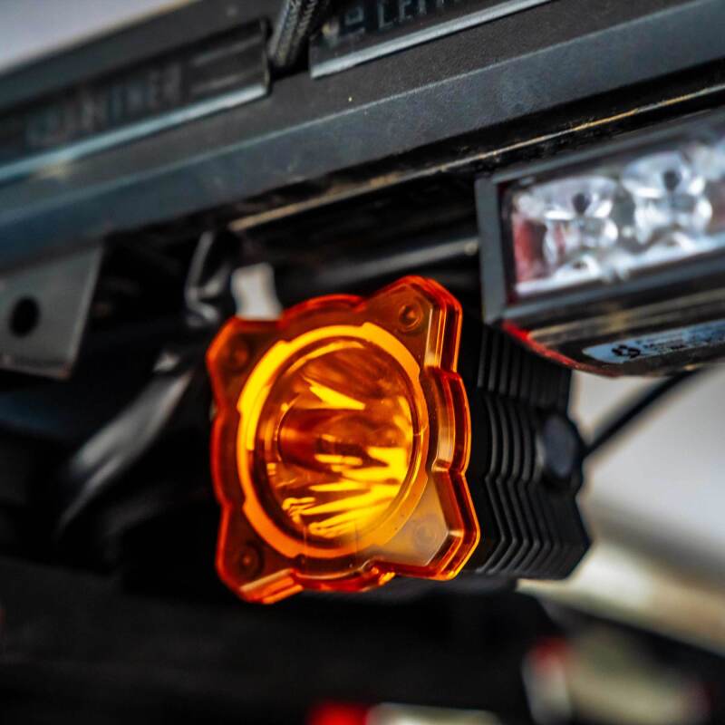 KC HiLiTES FLEX ERA 1 Single Light Shield ONLY (Amber) - Image 3