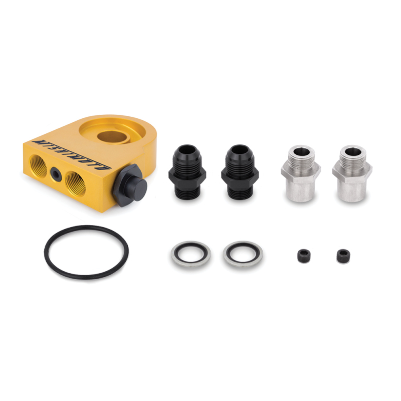 Mishimoto Universal Thermostatic Oil Cooler Kit 16-Row Black - Image 3