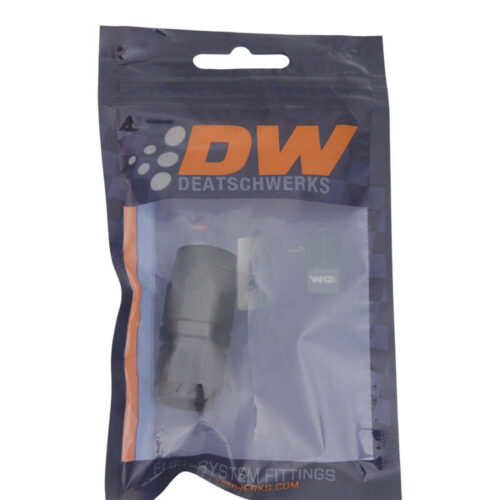 Alternative view of DeatschWerks 6AN Female Swivel Strait Hose End CPE - Anodized Matte Black