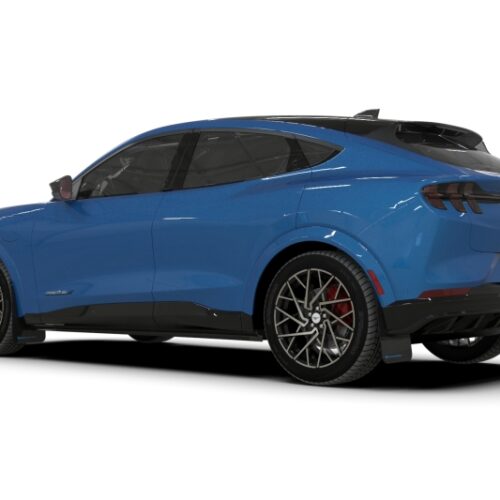 Rally Armor 21-26 Ford Mustang Mach-E/GT/Rally Black UR Mud Flap w/Metallic Black Logo - Image 3