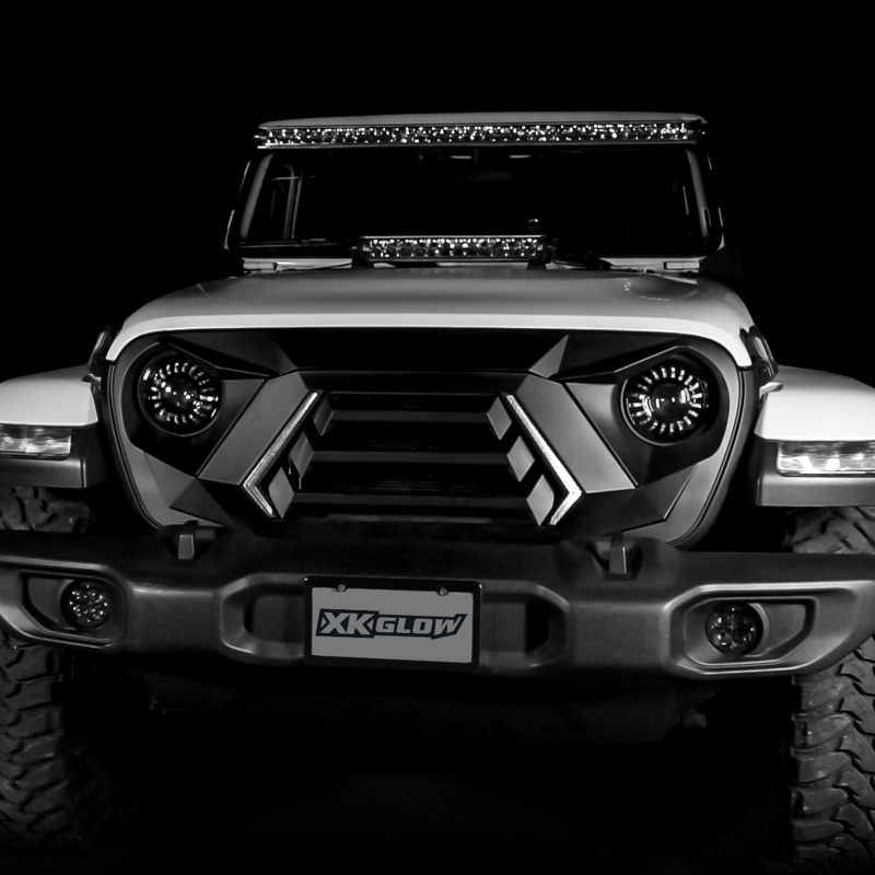 XK Glow JL Wrangler & Gladiator JT XKCHROME LED Grill Kit - Image 3