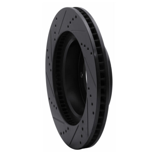R1 Concepts for 05-23 Toyota Tacoma Front Right Drilled & Slotted Black Brake Rotor - Image 4