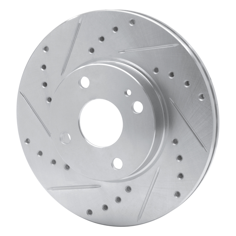 R1 Concepts for 94-02 Mazda Miata Front Left Drilled & Slotted Silver Brake Rotor - Image 2
