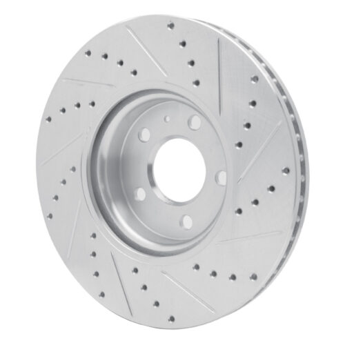 R1 Concepts for 11-17 Audi Q5 (Mexico) Front Left Drilled & Slotted Silver Brake Rotor - Image 4