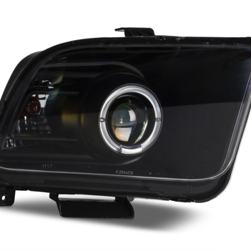 Alternative view of Raxiom for 2005-2009 Ford Mustang Halogen 2010 Style LED Halo Headlights-Blk Hsng(Clear Lens/Excludes GT500)