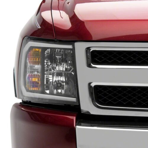 Raxiom for 2007-2013 Chevrolet Silverado 1500 Axial Series Headlights w/ LED Bar- Black Housing (Clear Lens) - Image 9