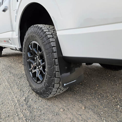 Rally Armor 21-26 Ford F-150 (Excl. Raptor) Black UR Mud Flap w/White Logo - Image 7