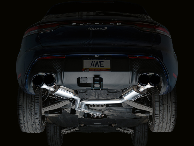 AWE Tuning Touring Edition Cat-Back Exhaust w/ Diamond Black Tips for 19-21 Porsche Macan 3.0T/2.9TT - Image 9