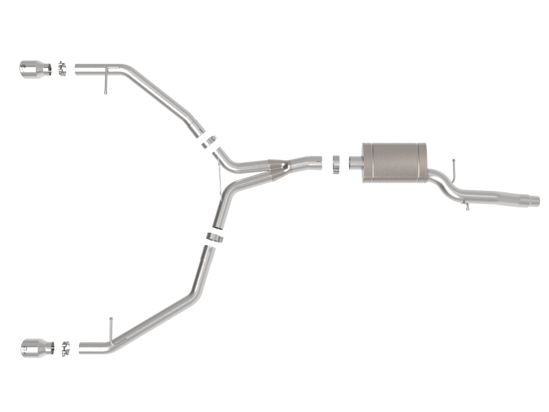aFe Power MACH Force-Xp 13-16 Audi Allroad L4 SS Axle-Back Exhaust w/ Polished Tips - Image 6