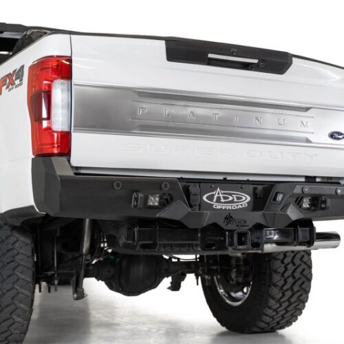 Alternative view of Addictive Desert Designs for 17-20 Ford Super Duty Bomber HD Rear Bumper w/ Mounts For Cube Lights