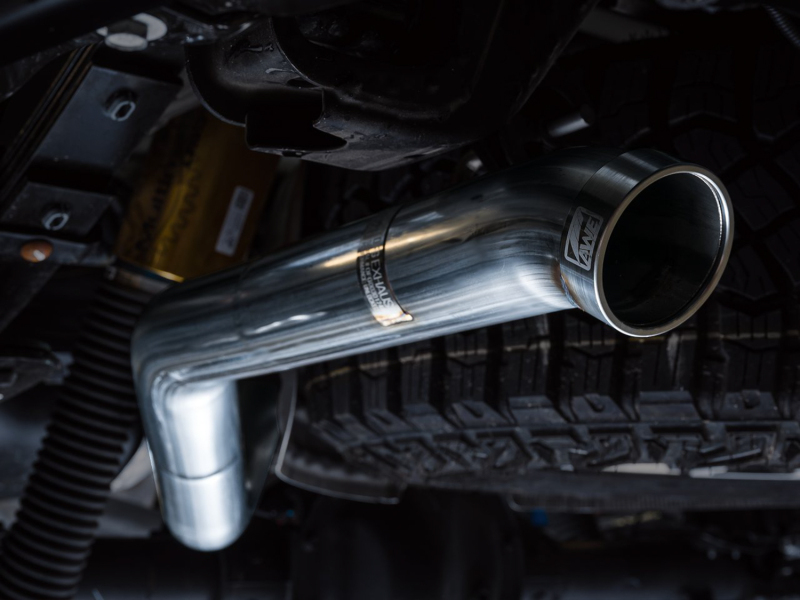 AWE Tuning Tips) for 22-23 GMC Sierra 1500 AT4X 6.2L 0FG Catback Split Dual (Flat Bumper) - Bashguard(No - Image 2