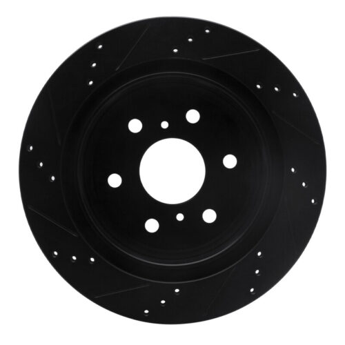 DFC 07-20 Cadillac Escalade ESV Rear Right Drilled & Slotted Black Brake Rotor - Image 5