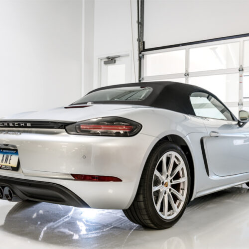 Alternative view of AWE Tuning Track Edition Exhaust - Diamond Black Tips for Porsche 718 Boxster / Cayman