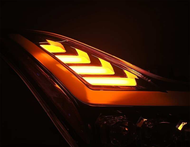 AlphaRex 08-13 Infiniti G37 NOVA LED Proj Headlights Alpha Black w/Activ Light/Seq Signal/Switch DRL - Image 4